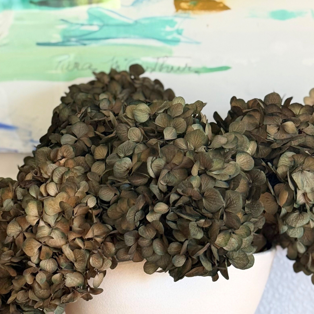 MEDIUM Dark Green - Preserved Hydrangea STEM